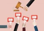 Auction And Bidding Concept Stock Photo