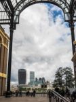 View From Hays Galleria Towards The City Of London Stock Photo