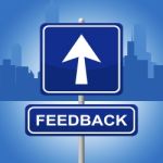 Feedback Sign Means Rating Response And Commenting Stock Photo