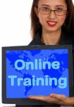 Online Training Computer Message Stock Photo