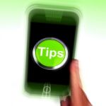 Tips Mobile Means Internet Hints And Suggestions Stock Photo