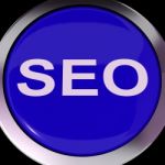 Seo Button Shows Increase Search Engine Optimization Stock Photo
