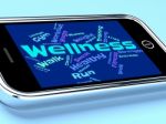 Wellness Words Indicates Health Check And Healthcare Stock Photo