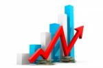 Financial Growth Chart Stock Photo