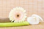 Fresh Flower And Skin Care Product Stock Photo