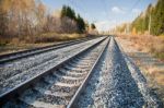 Railroad Tracks Stock Photo