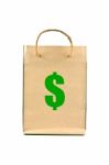 Paper Bag With Dollar Sign Stock Photo