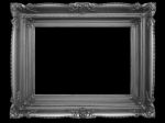 Old Picture Frame On Black Stock Photo