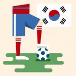 South Korea National Soccer Kits Stock Photo