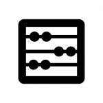 Abacus Symbol Icon  Illustration On White Background Stock Photo