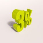 Percentage Sign, 3 Percent Stock Photo