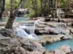 Waterfall Kanchanaburi In Thailand Stock Photo