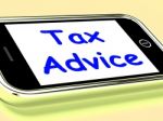 Tax Advice On Phone Shows Taxation Help Online Stock Photo