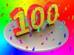 One Hundredth Means Birthday Party And Annual Stock Photo