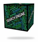 Search Engine Means Gathering Data And Analysis Stock Photo