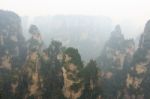 Zhangjiajie National Park ( Tian Zhi Shan ) ( Tianzi Mountain Nature Reserve ) And Fog Stock Photo