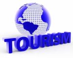 Tourism Global Shows Voyages Visiting And Planet Stock Photo