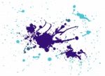 Purple And Light Blue Splash Painting Stock Photo
