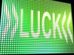 Luck Word On Monitor Stock Photo