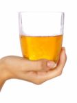Hand Holding Drink Stock Photo