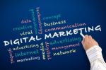 Writing Digital Marketing Stock Photo