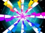 Colorful Beams Background Shows Hexagons And Night Sky
 Stock Photo