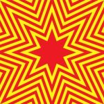 Hot Eight-pointed Star Abstract Background Stock Photo