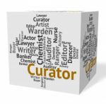 Curator Job Meaning Work Words And Occupations Stock Photo