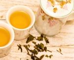 Refreshing Japanese Tea Means Break Time And Breaks Stock Photo