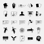 Soccer Sticker Icons Set  Illustration Stock Photo