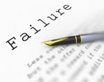 Failure Word Shows Unsuccessful Deficient Or Underachieving Stock Photo