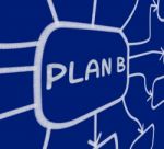 Plan B Diagram Shows Substitute Or Alternative Stock Photo