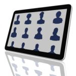 Social Network Group Of Tablet Pc Stock Photo