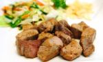 Steak With Salad Stock Photo
