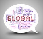 Global Bubble Means World Globalisation 3d Illustration Stock Photo