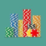 Stacks Colorful Poker Chips Stock Photo