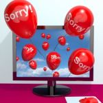 Balloons With Sorry Word Stock Photo