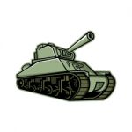 M4 Sherman Medium Tank Mascot Stock Photo