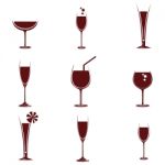 Wine In Glasses Icon Stock Photo