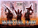 Martial Law Means Civil Rights Stopped And Coups Stock Photo