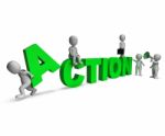 Action Characters Shows Motivated Proactive Or Activity Stock Photo