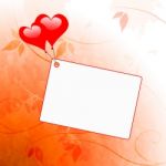 Heart Balloons On Note Means Wedding Invitation Or Love Letter Stock Photo