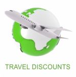 Travel Discounts Indicates Journey Reduction 3d Rendering Stock Photo