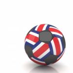 Costa Rica Soccer Ball Isolated White Background Stock Photo