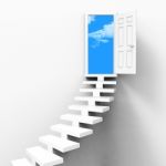 Stairs Concept Indicates Ladder Of Success And Ambition Stock Photo