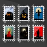 Halloween Stamp Stock Photo