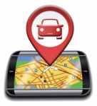 Car Gps Indicates Navigation Auto And Automobile Stock Photo