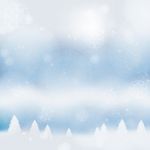 Abstract Christmass Winter Background With Snowflakes Stock Photo