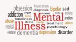 Mental Illness, Word Cloud Concept On White Background Stock Photo