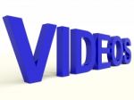 Videos Word In Blue Stock Photo